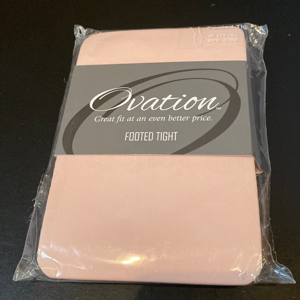 Ovation pink footed tights girls adults sz #OV15 BPK CSM